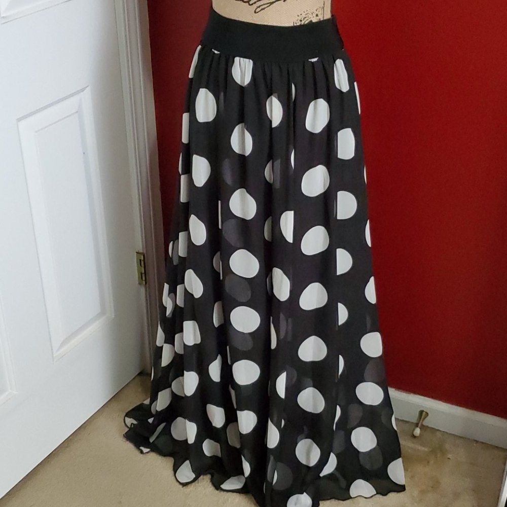 Misses Fashion Chiffon High-Waist Long Max Skirt